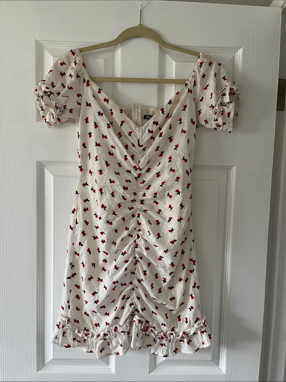 Zara embroidered cherry Dress 🍒